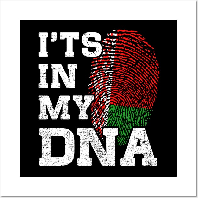 It's In My DNA Belarusian Fingerprint Proud Belarus Flag Wall Art by snnt